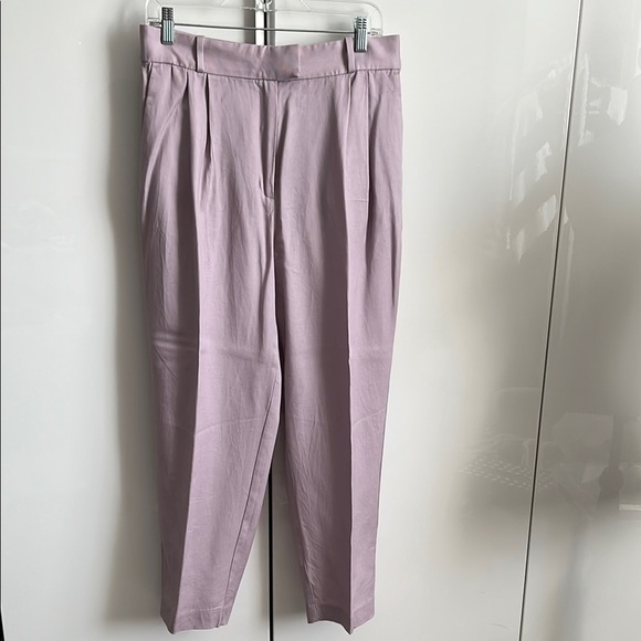 H&M Lavender Linen Blend Ankle Length Pants, Size 12 - Picture 1 of 9